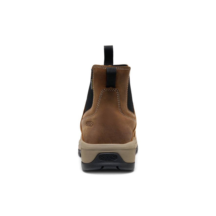 Men's Evanston Chelsea Waterproof Work Boot (Carbon Toe) | Bison/Black - Image 5