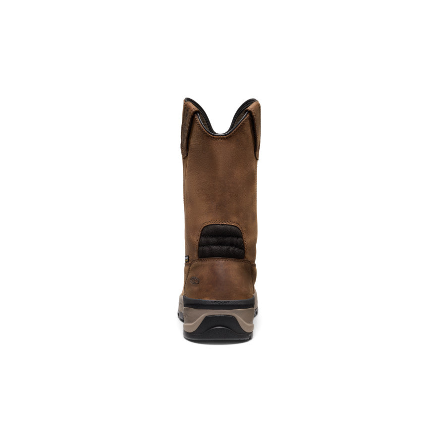 Men's Flatland Pull-On Waterproof Work Boot (Carbon Toe) | Bison/Black - Image 5
