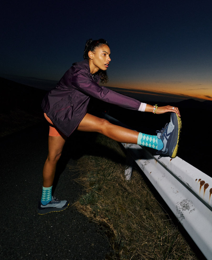 Women's Roam Waterproof Trail Running Shoe | Faded Denim/Lemon Grass - Image 8