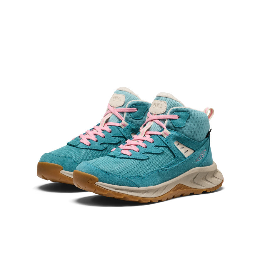 Big Kids' Hightrail Waterproof Hiking Boot | Brittany Blue/Cashmere Rose - Image 2