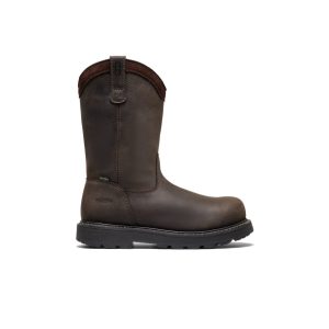 Men's Cincinnati Pull-On 90?? Heel Waterproof Work Boot (Carbon Toe)  |  Chocolate Brown/Black
